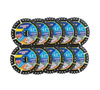 Disque de coupe pour meuleuse angulaire, alliage pour acier inoxydable fer pierre, disque abrasive polyvalent, adapté pour tubes métalliques et matériaux de construction (10)