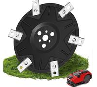 Disque de couteau + 6 lames de rechange compatibles avec Worx Landroid M700 M500 WR167E WR141E Vision-M600, disque de couteau renforcé en fibre de verre pour 6 lames