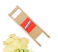 Disque de cuisine à vagues de pommes de terre, poignée en hélicoptère ondulé | Outil de cutter à crinkle, en acier inoxydable, hachoir à frire français, accessoire de garniture de salade polyvalent