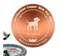 Disque de Cuivre Eau de Poulet - Mangeoire, 10 Cm, Plateau Naturel Renforcé Oiseau, Nourriture pour Animaux Volière Pinson Moine | Mangeoire à Eau pour Poulet, Plateau en cuivre Naturel renforcé de 1