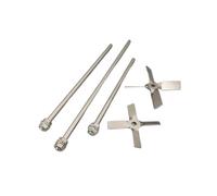 Disque de dispersion avec agitateur, Pale de brassage ou tige dispersion monobloc à quatre pales en acier inoxydable 304 avec écrous, plusieurs tailles disponibles(8x250mm Type-2)
