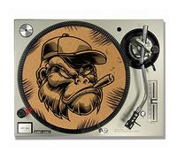 Disque de feutrine en liège, pour vinyle, antidérapant, motif « Smoking Gorilla »