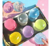 Disque de fluide de gelée transparent fait main, jouet de stress à presser - Jouet de pressage transparent style Melojoy Tabasquishy, jouet de bout des doigts, soulagement du stress sensoriel pour adu