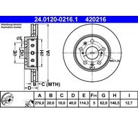 Disque De Frein 24.0120-0216.1 ATE Pour SUZUKI