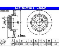 Disque De Frein 24.0120-0240.1 ATE Pour BMW