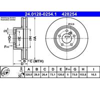 Disque De Frein 24.0128-0254.1 ATE Pour BMW