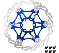 Disque De Frein À Disque De Vélo,160mm/180mm Vélo Disque De Frein Vélo De Montagne Flottant Disque De Frein Center Lock Vélo Accessoires (Bleu 203mm)