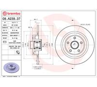 BREMBO - Disque de frein avec roulement 08.A239.37 (Vendu à l'unité) - Réf. 1400294