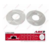 Disque de frein ABE C4G013ABE arrière, plein, 1 pièce