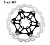 Disque de Frein Arrière 160mm Montage 6 Boulons | Acier inoxydable pour robuste, dissipation thermique pour rapide, design ventilé, idéal pour freins à huile(Black 160)
