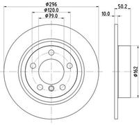 Disque de frein arrière HELLA PAGID PRO pour MINI COUNTRYMAN PACEMAN
