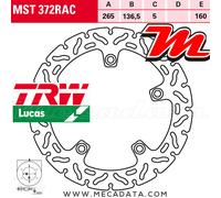 Disque de frein TRW MST372RAC, 1 Pièce