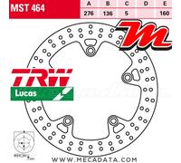 Disque de frein TRW MST372, 1 pièce