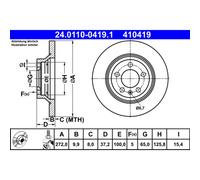 Disque de frein ATE 24.0110-0419.1, 1 pièce