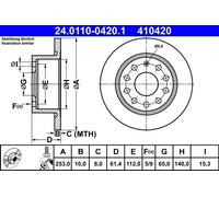 Disque de frein ATE 24.0110-0420.1