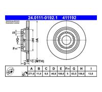 ATE 24.0111-0192.1 Disque de frein