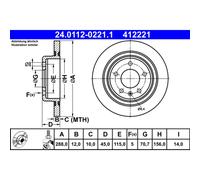 ATE 24.0112-0221.1 Disque de frein