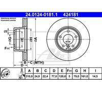 Disque de frein ATE 24.0124-0181.1