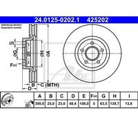 Disque de frein ATE Article : 24.0125-0202.1