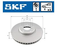 Disque de frein avant droit SKF VKBD 80484 V1