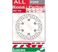 TRW Lucas Brake disque MST206, rigide