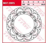 Disque de frein Avant TRW MST 239 FS BMW R 1200 GS Adventure, ABS (R12) 2005