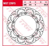 Disque de frein Avant TRW MST 239 FS BMW R 1200 GS Adventure, ABS (R12) 2005