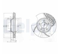 Disque de frein avant gauche DELPHI BG9774