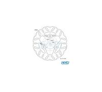 Disque de frein avant Polini pour Scooter Peugeot 400 Metropolis 2014 à 2017