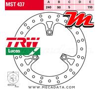 Disque de frein Avant TRW Lucas MST 437 Suzuki UH 200 Burgman (CD) 2008