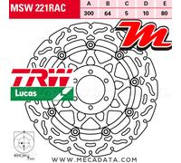 TRW Disques de frein Racing avant AVANT, MSW221RAC FLOTTANT