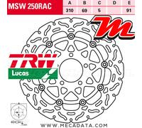 Disques de frein Racing avant