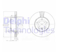 Disque De Frein BG3998C DELPHI Pour BMW