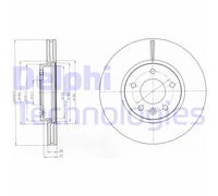 Delphi Disques de frein BG4278C avant ventilés – Jeu de 2 pour OPEL/CHEVROLET/VAUXHALL