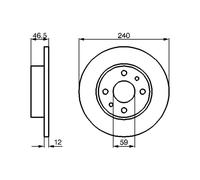 Disque de frein BOSCH 0 986 478 353 vorne, voll, 1 Stück