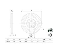 Disque de frein BOSCH 0 986 479 E41 arrière, ventilé, 1 pièce