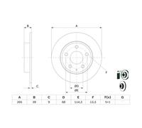 Disque de frein BOSCH 0 986 479 E54 arrière, plein, 1 pièce