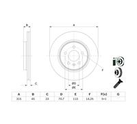 Disque de frein BOSCH 0 986 479 F85, 1 pièce