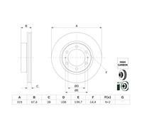 BOSCH 0 986 479 G19 Disque de frein