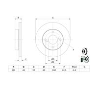 Bosch Disque de frein 0 986 479 G92 avant ventilé