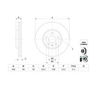 Disque de frein BOSCH 0 986 479 H03