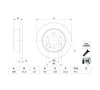 Disque de frein BOSCH 0 986 479 H06, 1 pièce