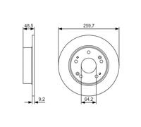 Disque de frein BOSCH 0 986 479 T81, 1 pièce