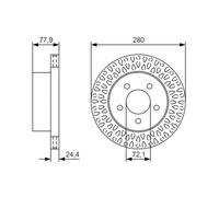 Disque de frein BOSCH 0 986 479 U00 avant, ventilé, 1 pièce