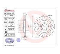 BREMBO 08.C250.2X Disque de frein pour HYUNDAI