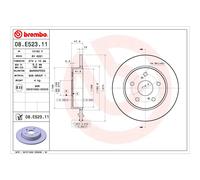Disque de frein BREMBO 08.E523.11, 1 pièce