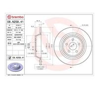 Disque De Frein Brembo 08.N258.41 Prime Line - Uv Coated pour Ford Ford Usa