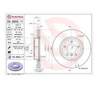 Disque De Frein Brembo 09.8952.11 Prime Line - Uv Coated pour Bmw