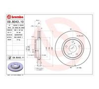 BREMBO 2X Disque De Frein Avant 295 Ventilé Pour Toyota Verso _R2_