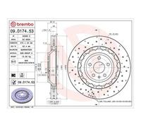 Disque De Frein Brembo 09.D174.53 Prime Line - Dual Cast pour Audi